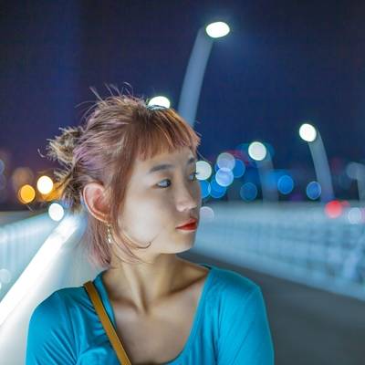夜景模特