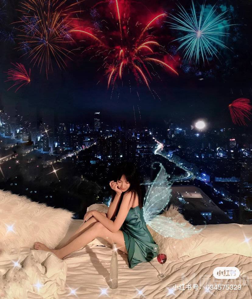 夜景模特
