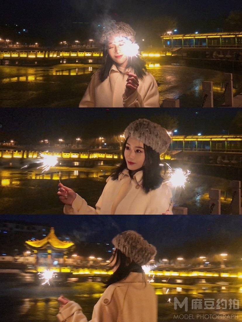 夜景模特