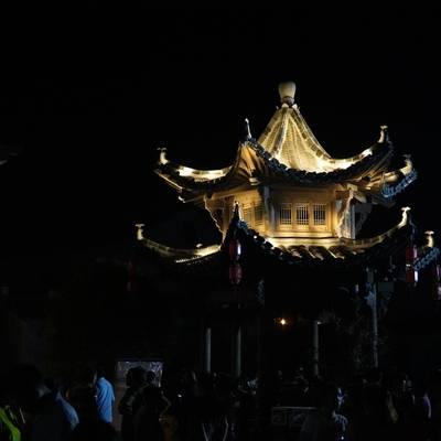 夜景模特