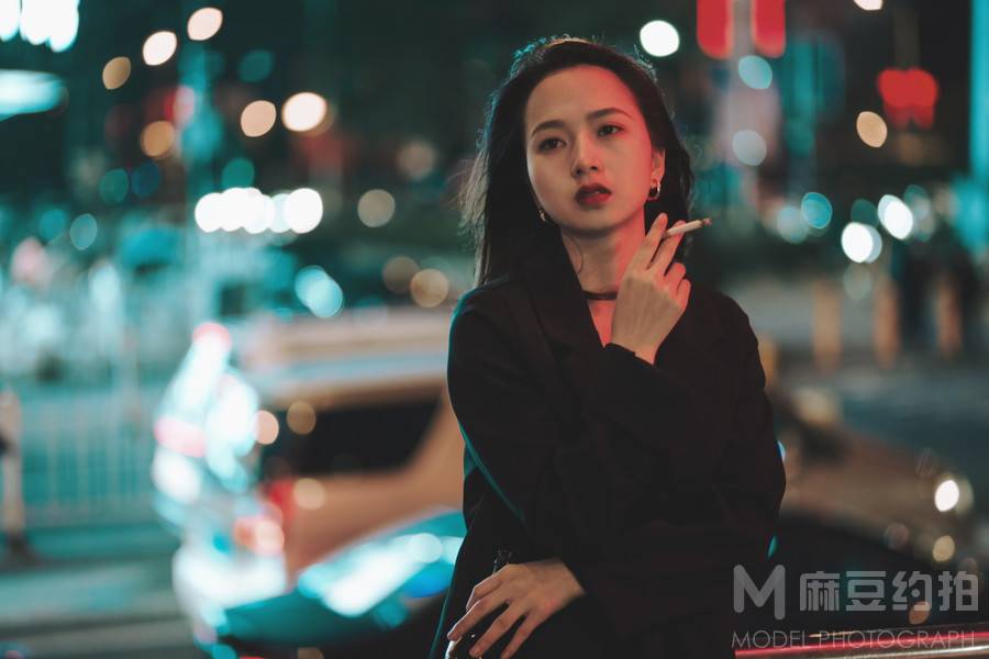 夜景模特