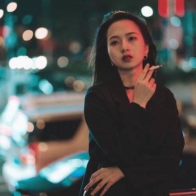 夜景模特