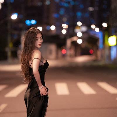 夜景模特