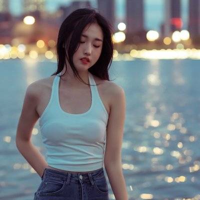 夜景模特
