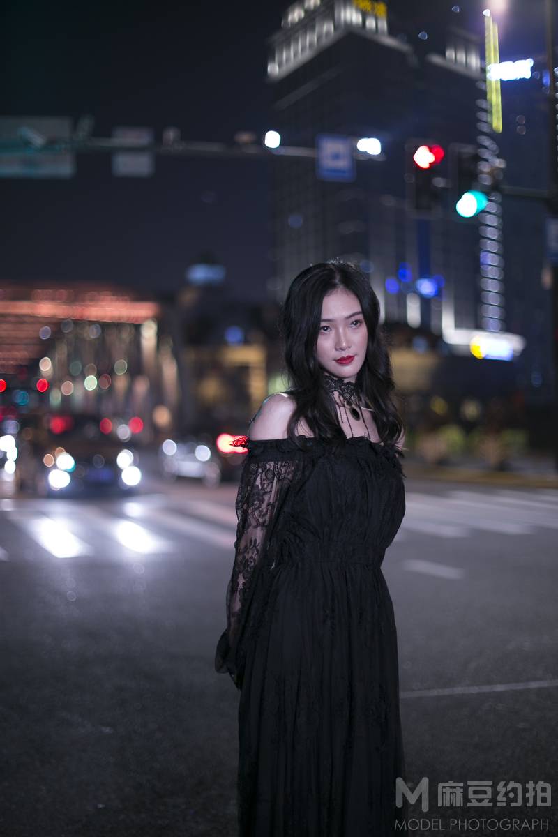 夜景模特