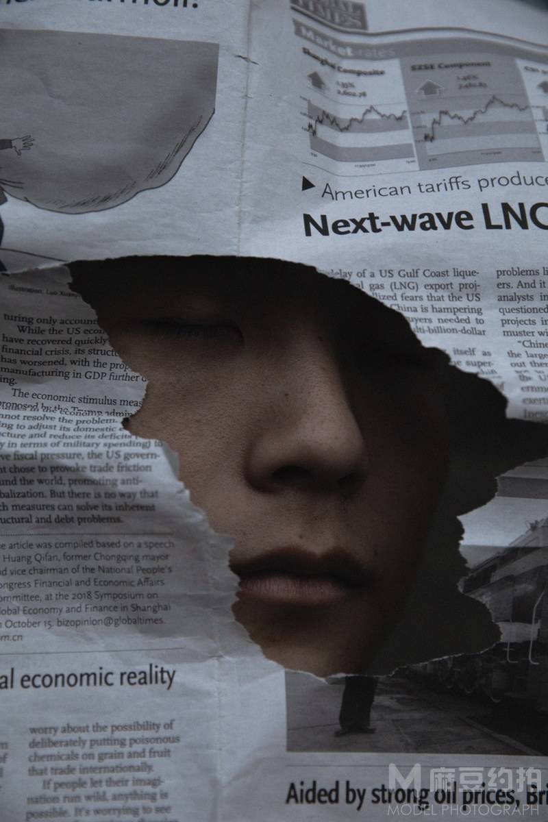 黑白模特