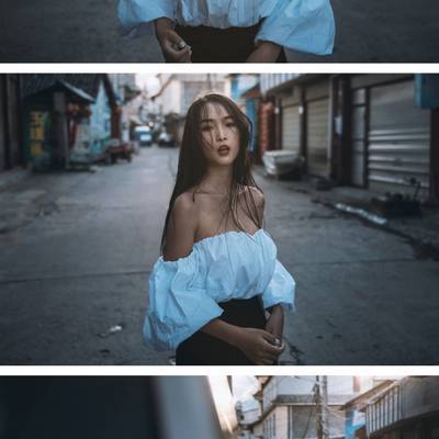 夜景模特