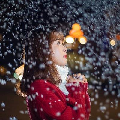 夜景模特