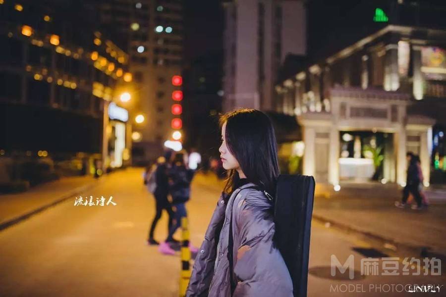 夜景模特