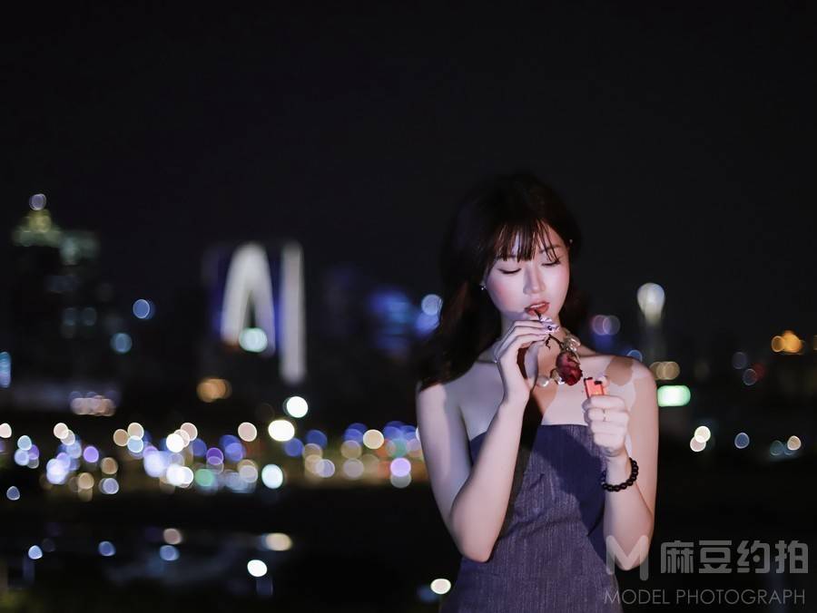 夜景模特