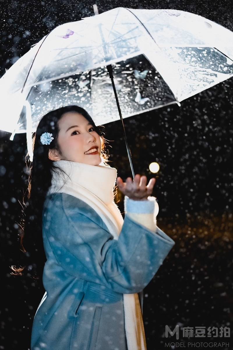 夜景模特