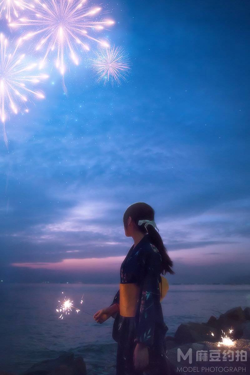 夜景模特