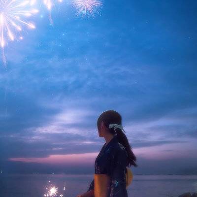 夜景模特