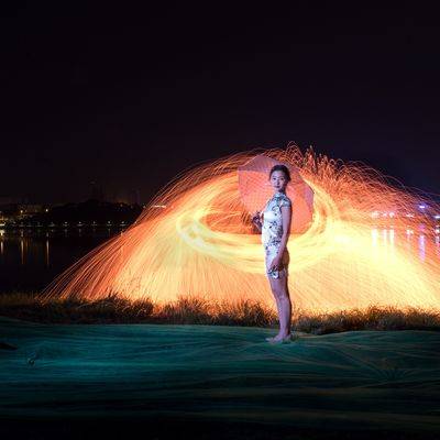 夜景模特