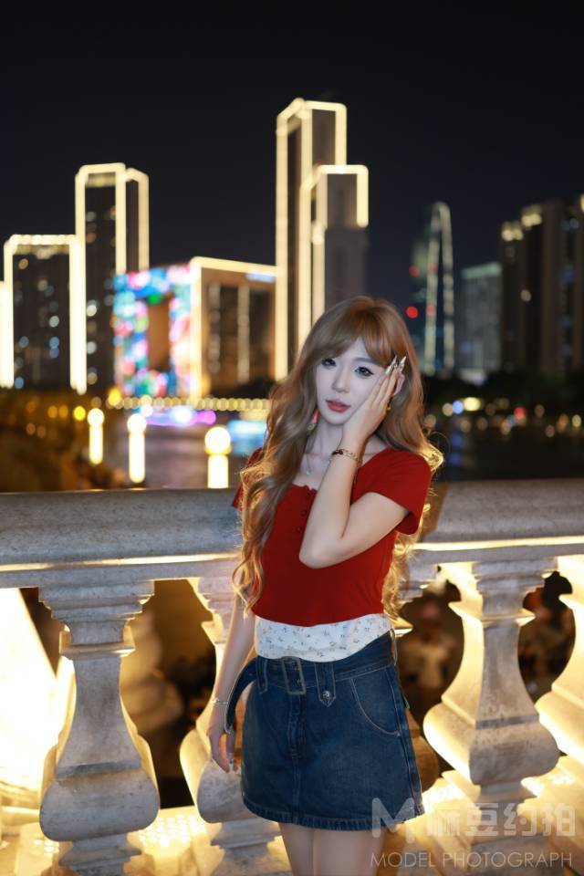 夜景模特