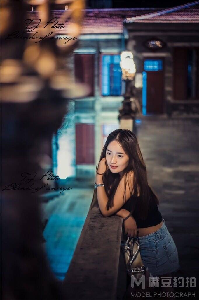 夜景模特