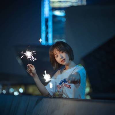 夜景模特