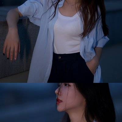 夜景模特
