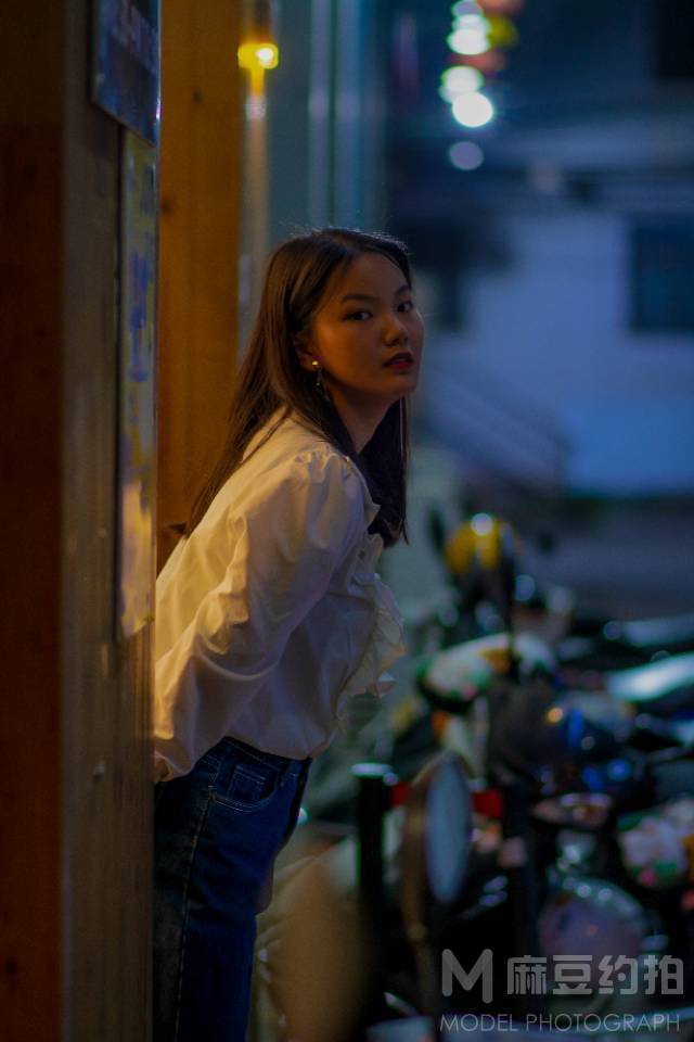 夜景模特
