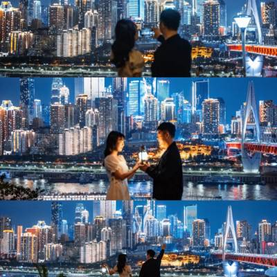 夜景模特
