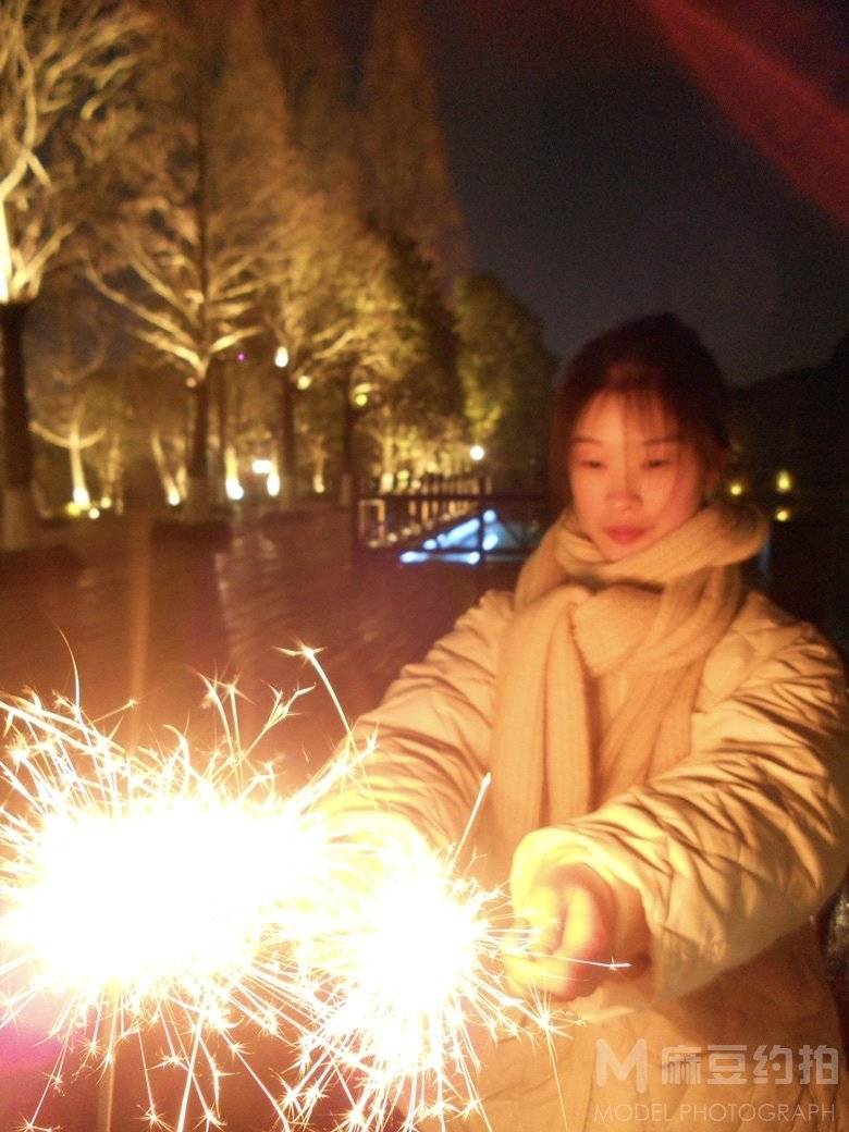 夜景模特