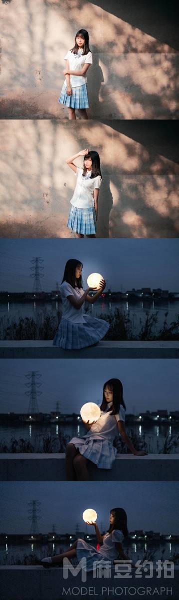 夜景模特