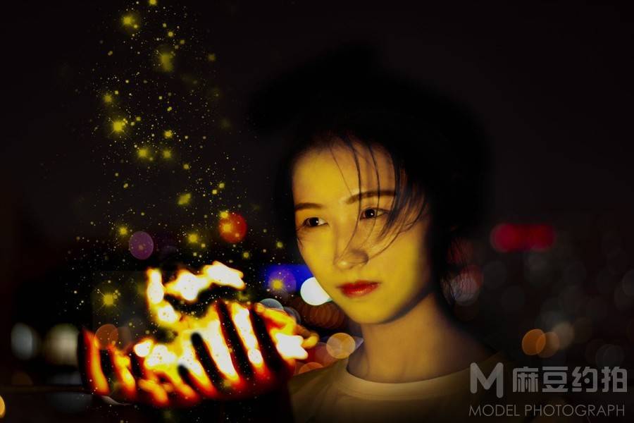 夜景模特