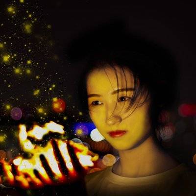 夜景模特