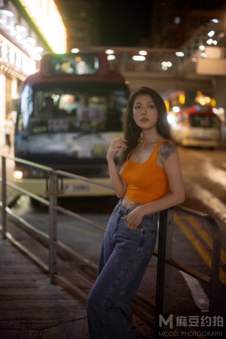 夜景模特