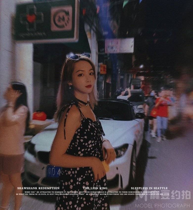 夜景模特