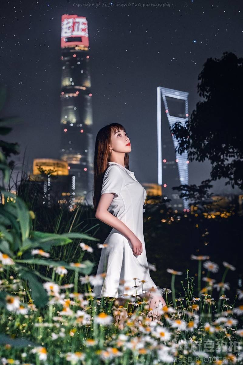夜景模特