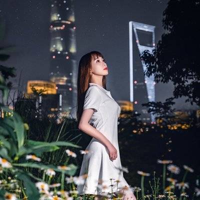 夜景模特