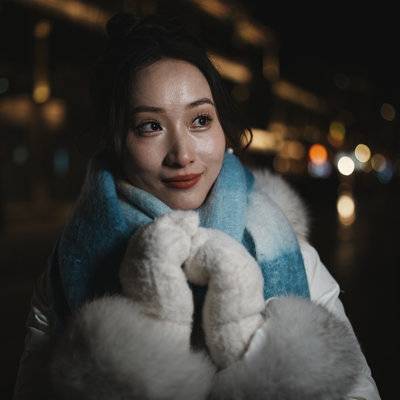 夜景模特