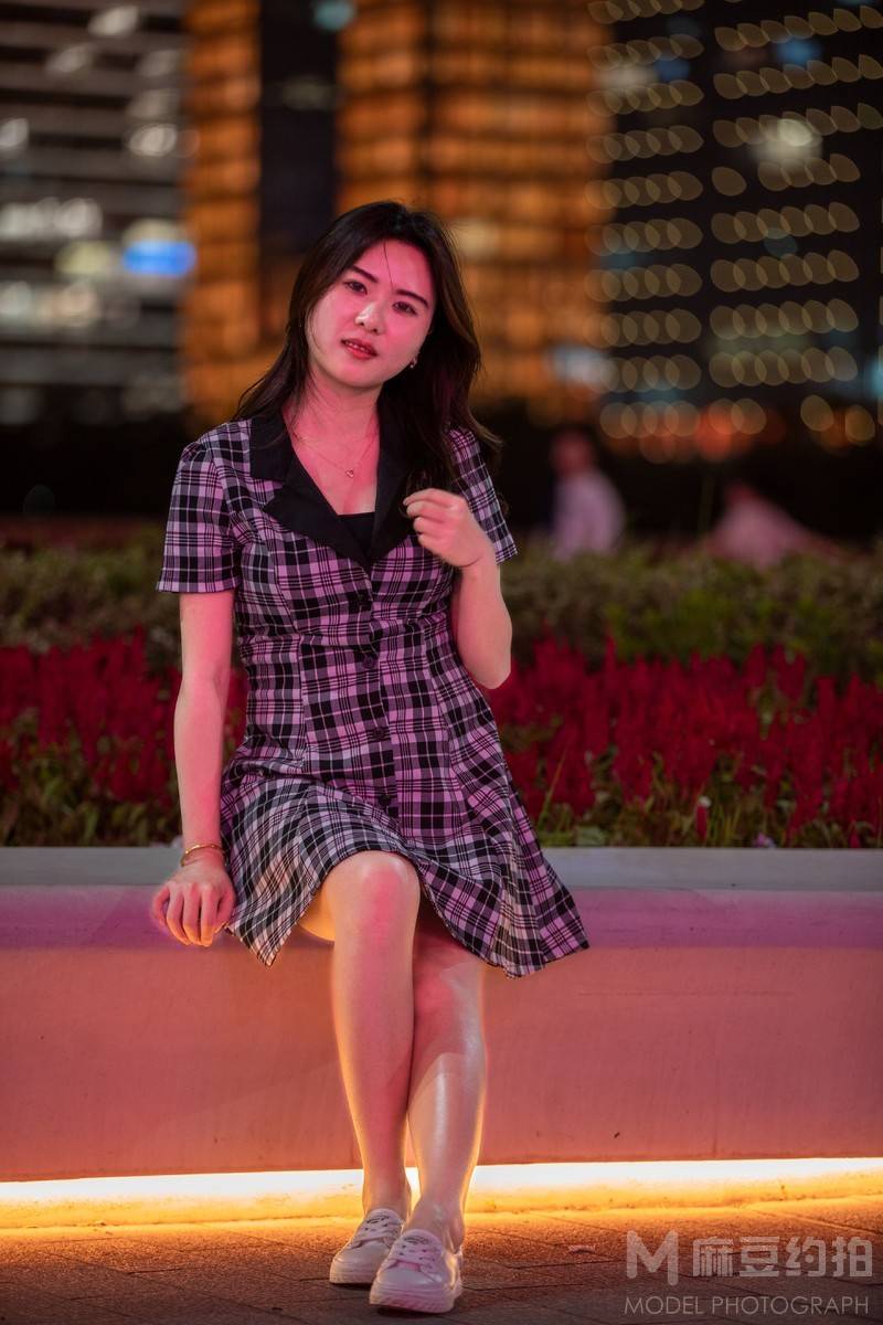 夜景模特