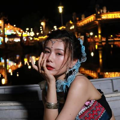 夜景模特