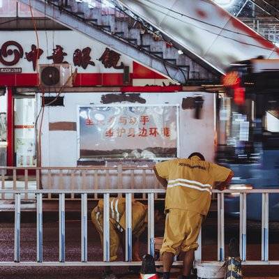 夜景模特
