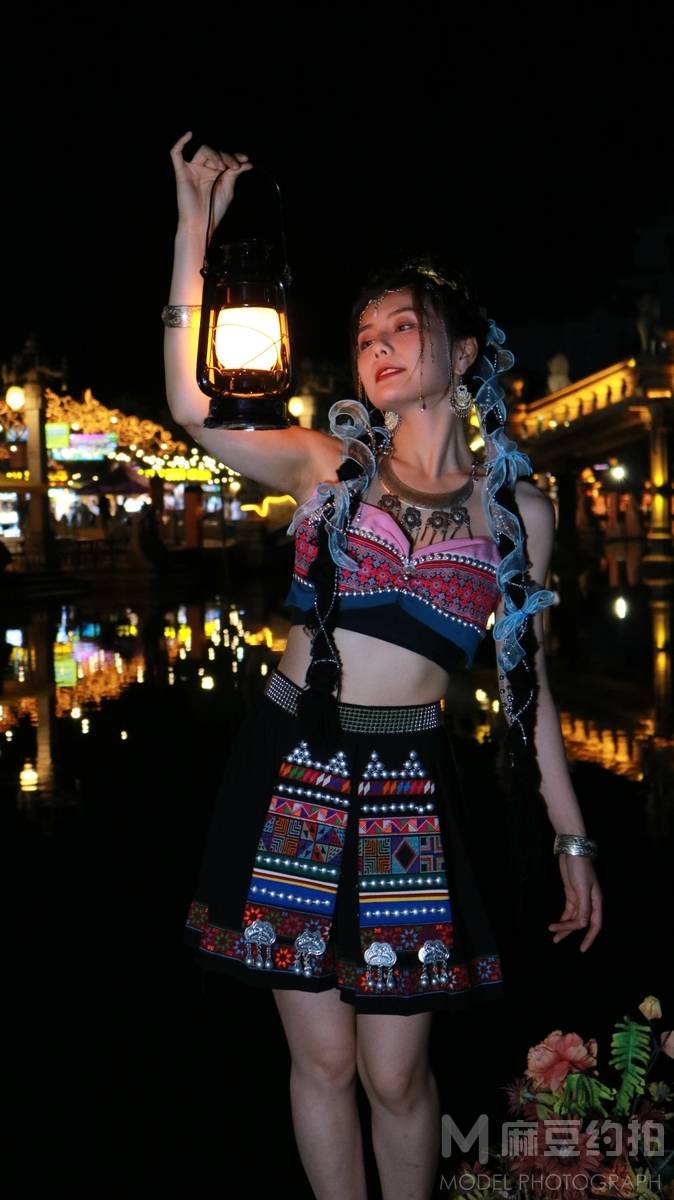 夜景模特