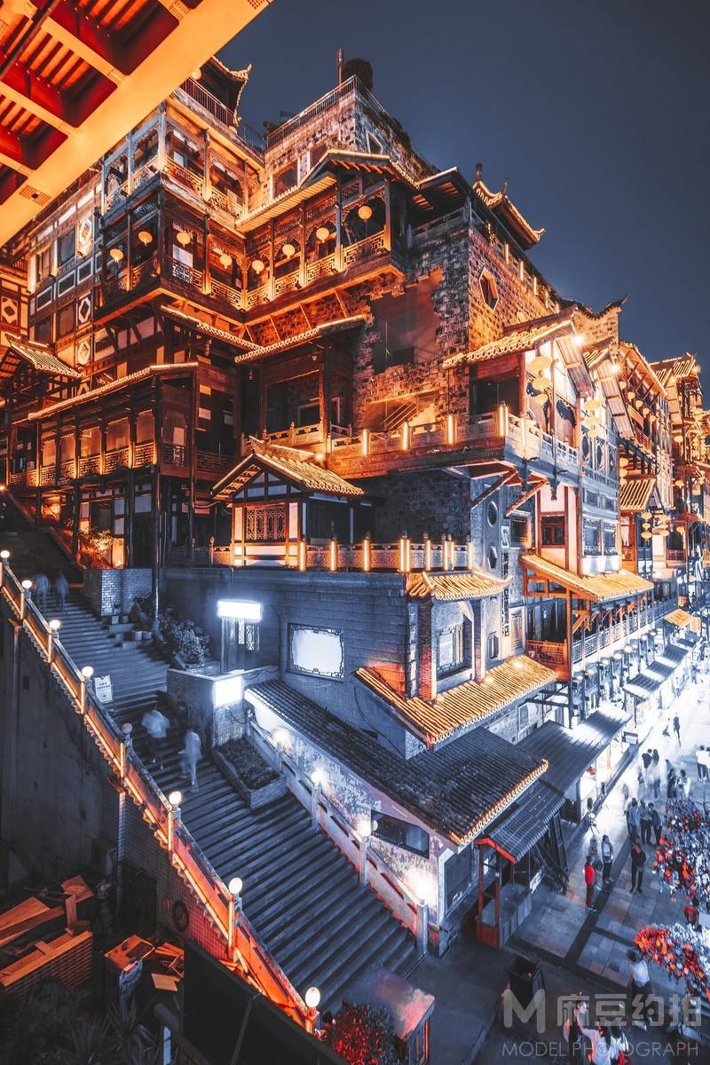 夜景模特