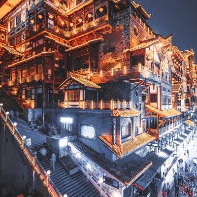 夜景模特
