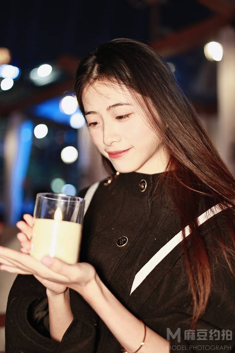 夜景模特