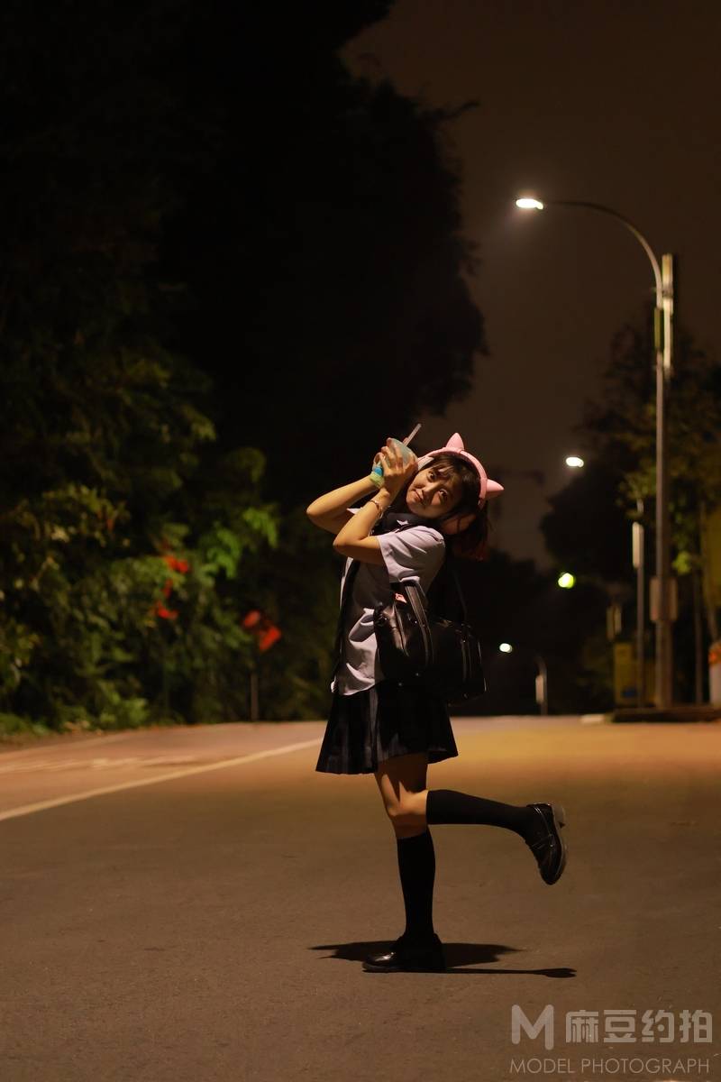 夜景模特