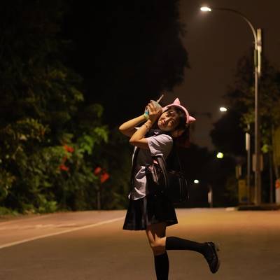 夜景模特