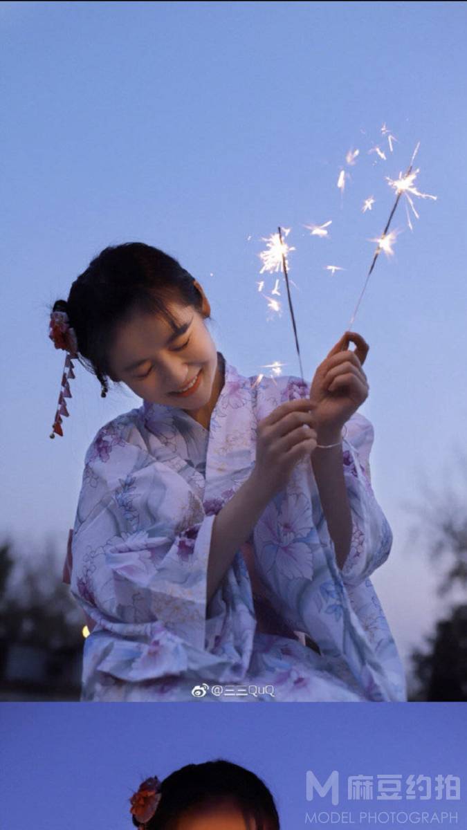 夜景模特