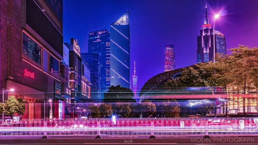 夜景模特