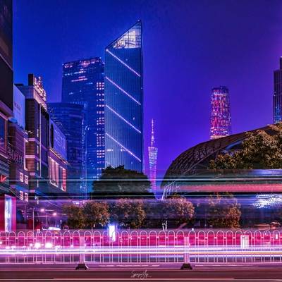 夜景模特