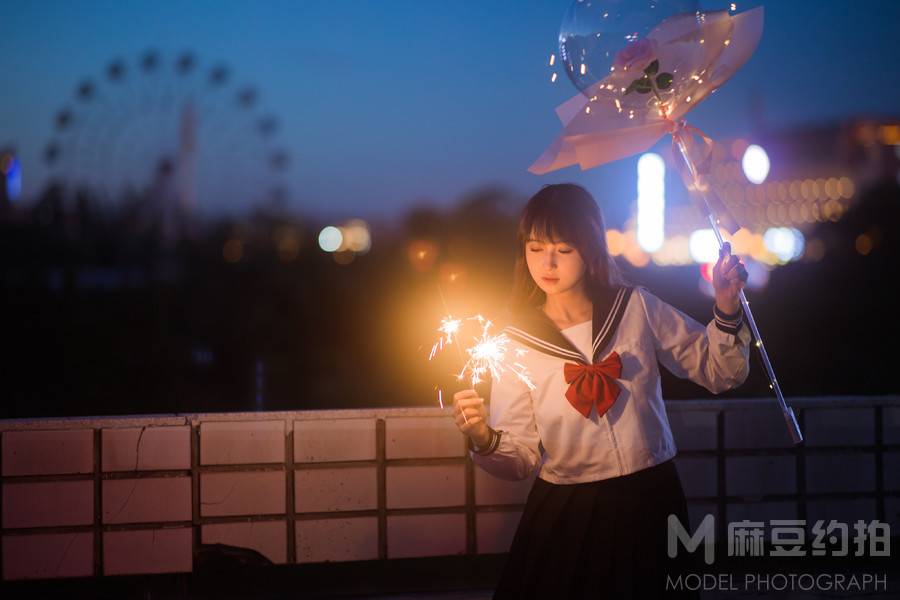 夜景模特