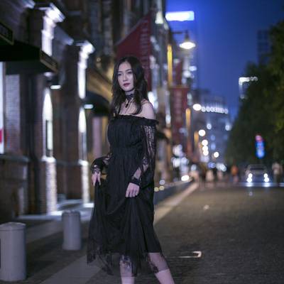 夜景模特