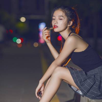 夜景模特