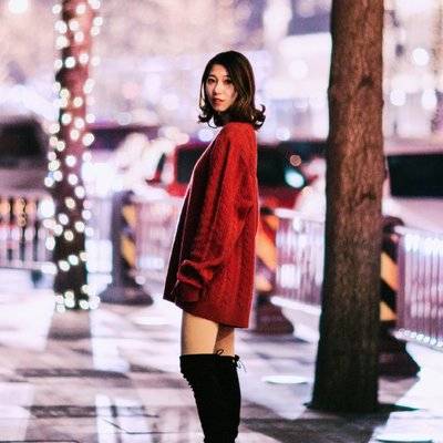 夜景模特