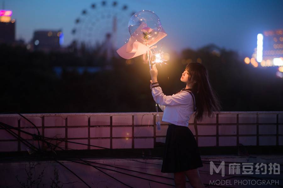 夜景模特